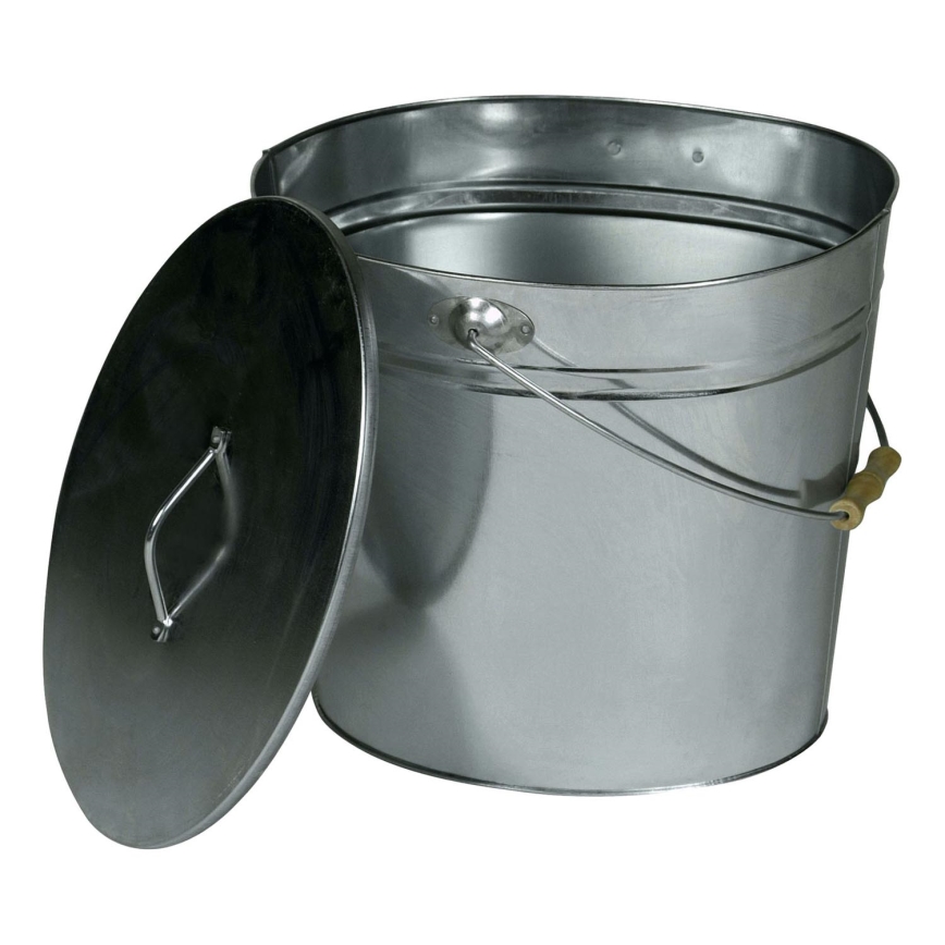 Hamuvödör fedéllel 15 l fényezett króm