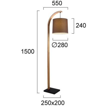 HANA állólámpa 1xE27/40W/230V barna