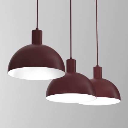 HANDA bordó kábeles csillár, 3x E27/15W/230V