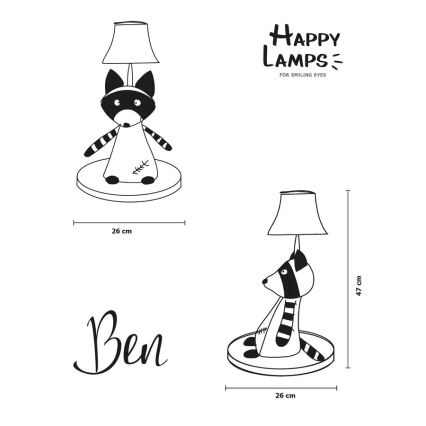 Happy Lamps - LED Asztali gyereklámpa BEN LED/5,4W/230V mosómedve