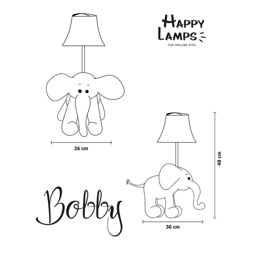 Happy Lamps - LED Asztali gyereklámpa BOBBY LED/5,4W/230V elefánt