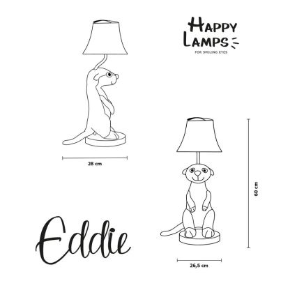 Happy Lamps - LED Asztali gyereklámpa EDDIE LED/5,4W/230V szurikáta