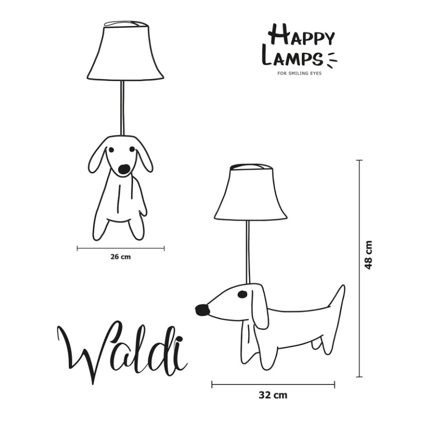 Happy Lamps - LED Asztali gyereklámpa WALDI LED/5,4W/230V tacskó