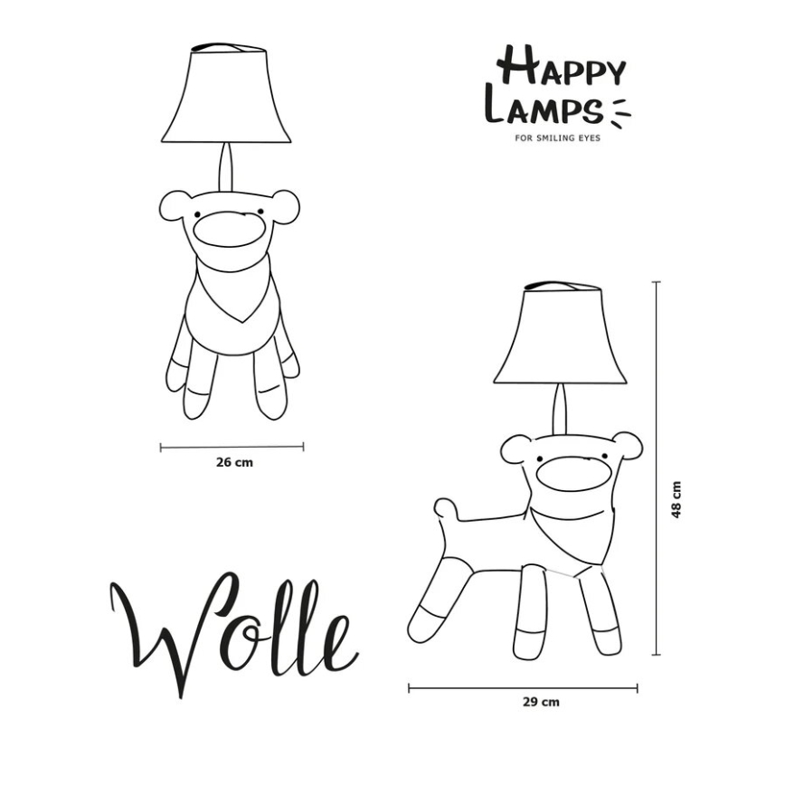 Happy Lamps - LED Asztali gyereklámpa WOLLE LED/5,4W/230V bárány