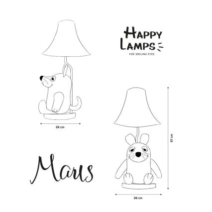 Happy Lamps - LED gyereki asztali lámpa MOUSE FROM SENDUNG MIT DER MAUS LED/5,4W/230V egér