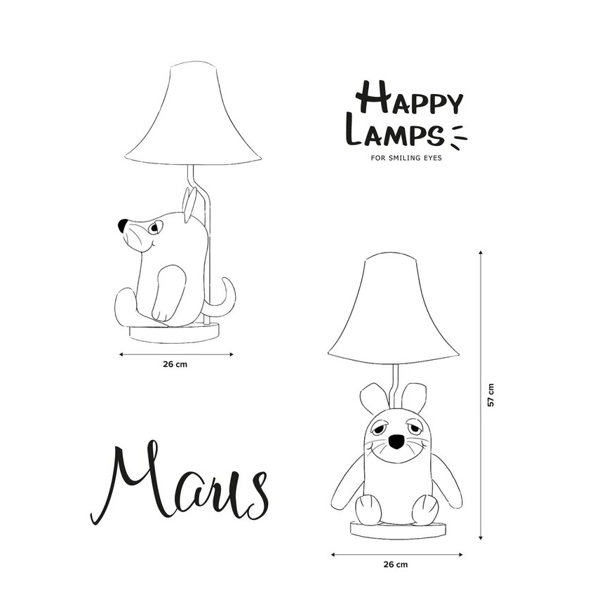 Happy Lamps - LED gyereki asztali lámpa MOUSE FROM SENDUNG MIT DER MAUS LED/5,4W/230V egér