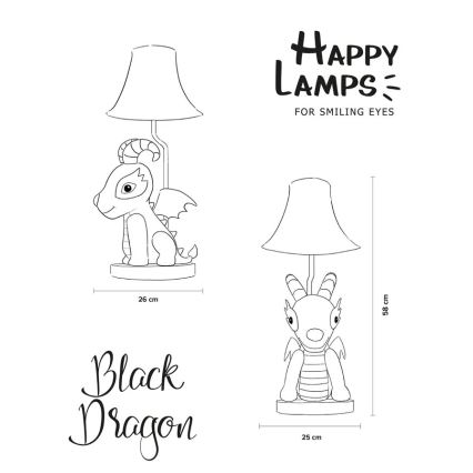 Happy Lamps - LED Gyermek asztali lámpa DRAGON LED/5,4W/230V sárkány
