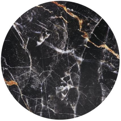 HARISSA dohányzóasztal 41x42 cm fekete/fekete márvány dekoráció