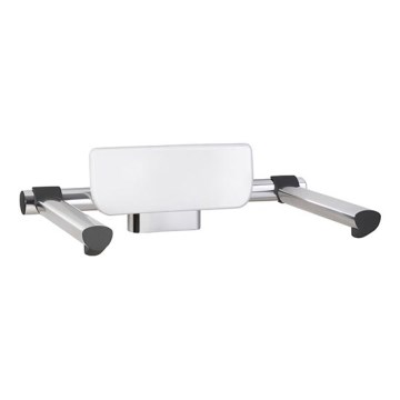 Háttámla 60x18,5 cm ezüst/fehér