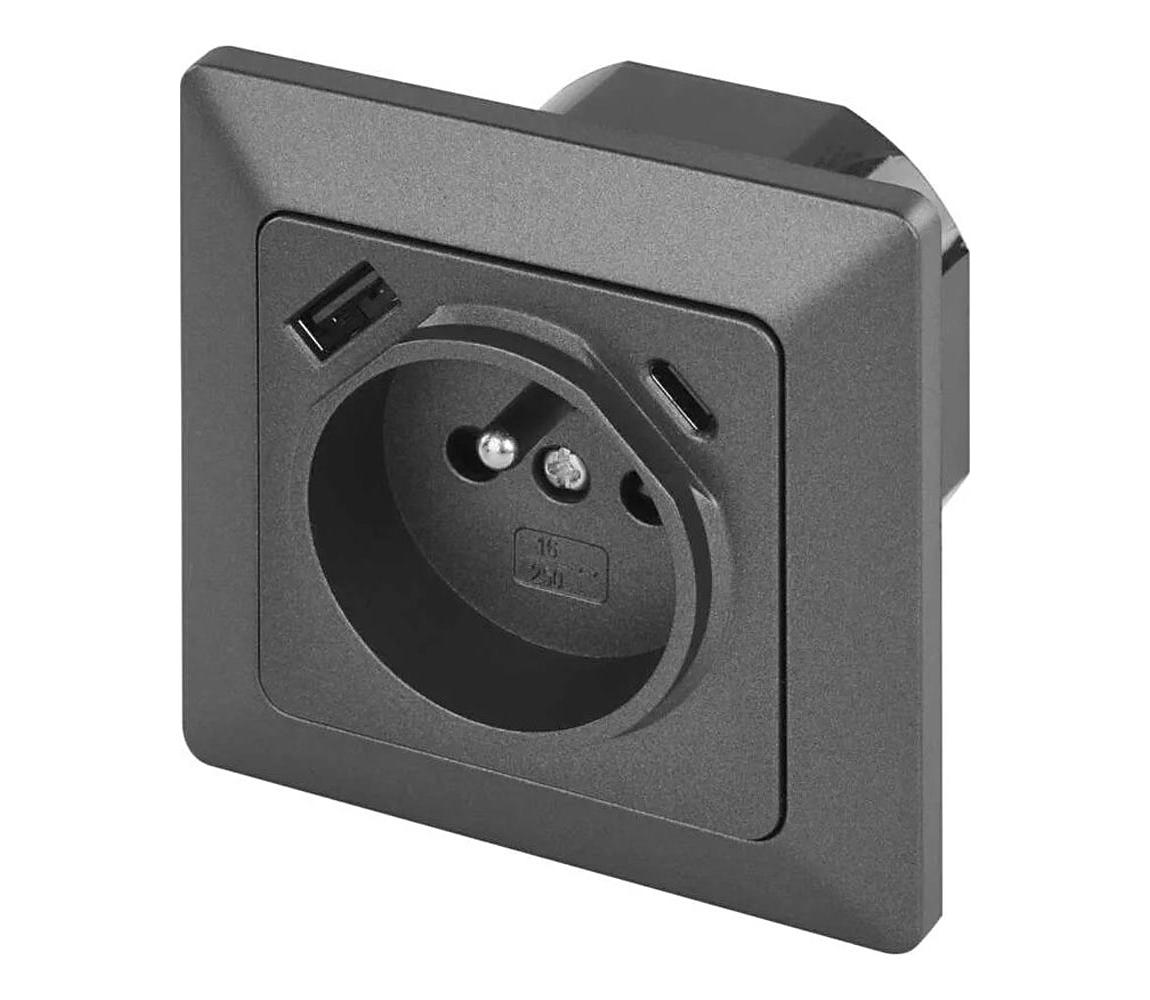 Háztartási fali aljzat USB