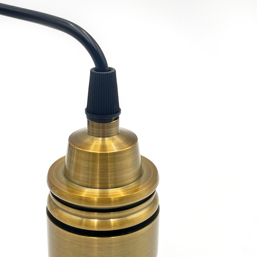 HECTOR kábeles csillár 1xE27/15W/230V, fehér/sárgaréz, átm. 20 cm