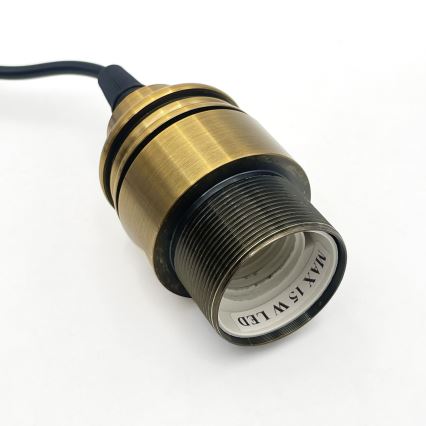 HECTOR kábeles csillár 1xE27/15W/230V fehér/sárgaréz átm. 25 cm