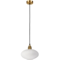 HECTOR zsinóros csillár 1xE27/15W/230V fehér/sárgaréz, átmérő 25 cm