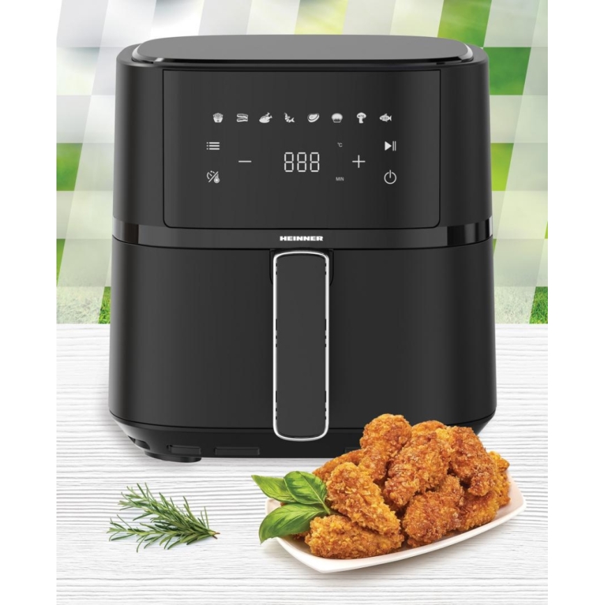 Heinner HAF-B4BK1500 - Forrólevegős fritőz 4 l 1500 W/230 V fekete