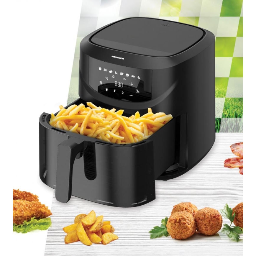Heinner HAF-B8BK2000 - Forrólevegős fritőz 7,6 l 2000W/230V fekete