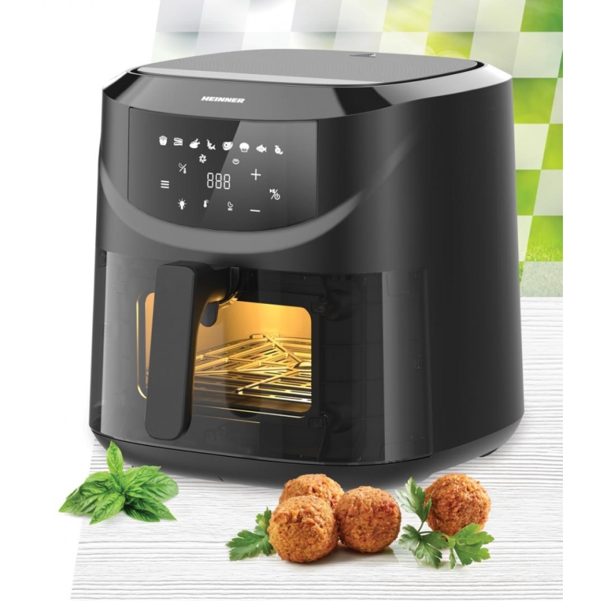 Heinner HAF-B8BK2000 - Forrólevegős fritőz 7,6 l 2000W/230V fekete