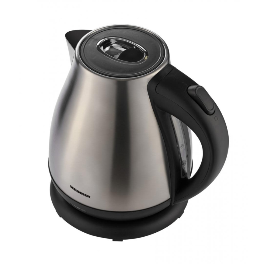 Heinner HEK-17IX - Elektromos vízforraló 1,7 l 2200 W/230 V matt króm/fekete