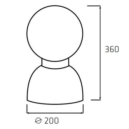 Helios 306-WLG223 - LED ipari lámpa WORK GLOBE 2 LED/23W/230V