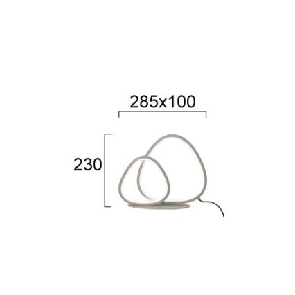 HELIX LED asztali lámpa LED/15W/230V, ezüst