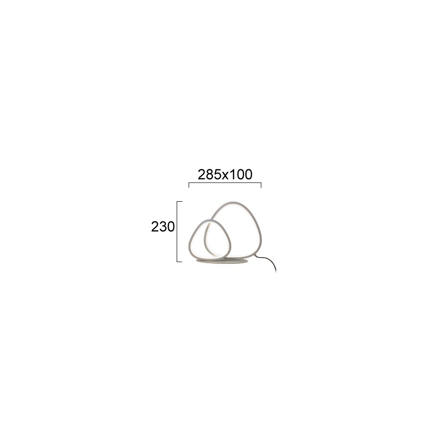 HELIX LED asztali lámpa LED/15W/230V, ezüst