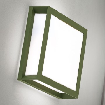 HENRY kültéri lámpa, 2×E27, 15 W, 230 V, 26×26 cm, IP44, zöld