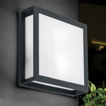 HENRY kültéri lámpatest 2xE27/15W/230V 26x26 cm IP44 antracit