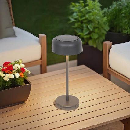 Hesperide - BOLTY LED napelemes asztali lámpa, 3,7V, 2600 mAh, IP65, antracit