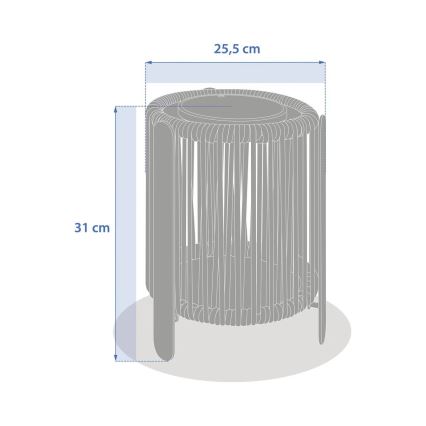 Hesperide - LED napelemes lámpa LINY LED/3,7V 2600 mAh IP54 zöld