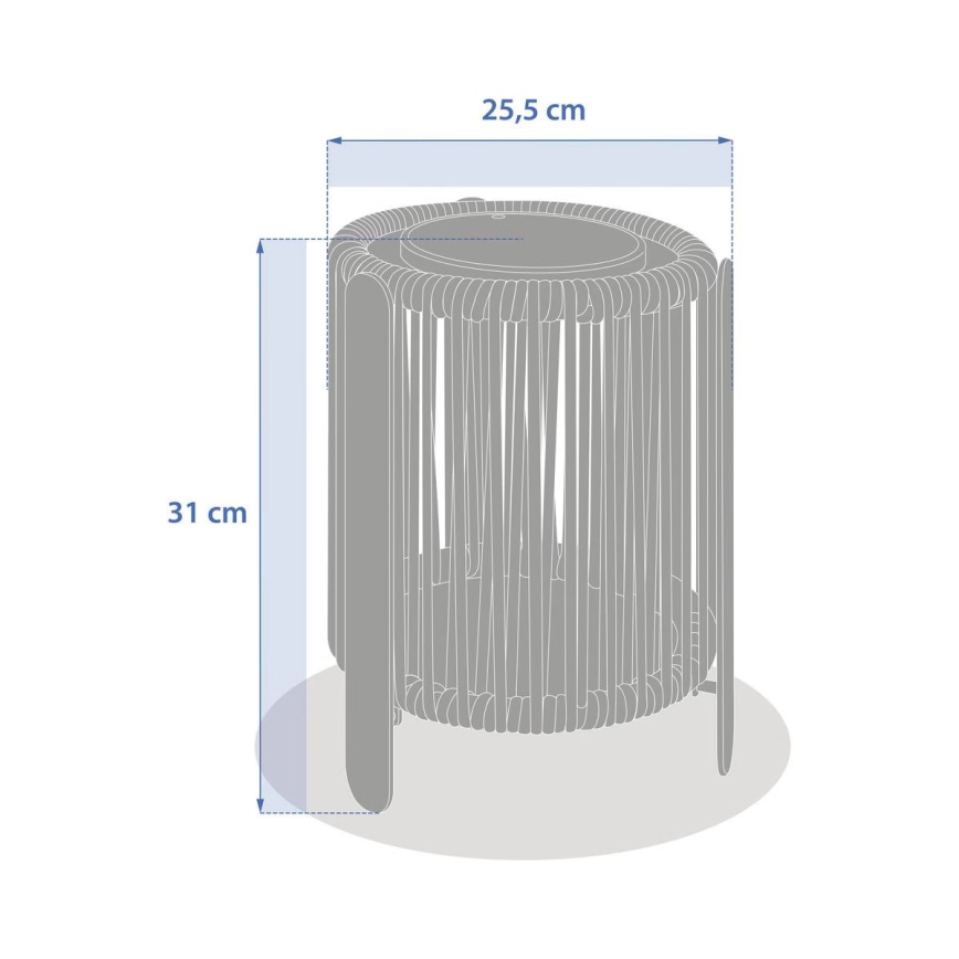Hesperide - LED napelemes lámpa LINY LED/3,7V 2600 mAh IP54 zöld
