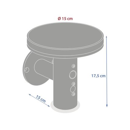 Hesperide - LED napelemes fali lámpa mozgás- és alkonyérzékelővel DETEKT LED/3,7V 2600 mAh IP65