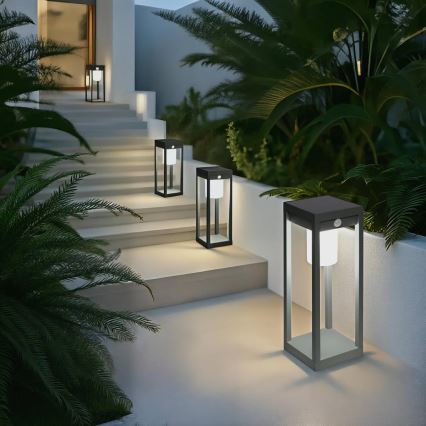 Hesperide - PIKY LED napelemes lámpás mozgás- és szürkületérzékelővel, LED/3,7V 2600 mAh, 40 cm, IP65, zöld