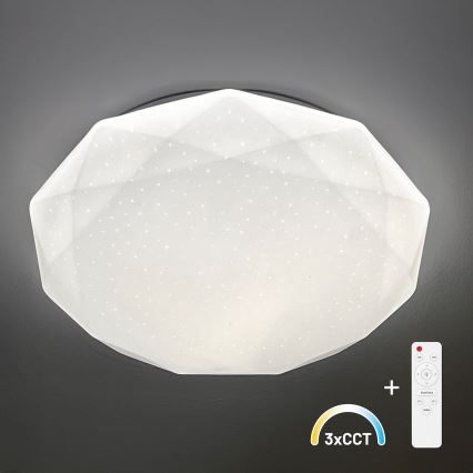 LED dimmelhető mennyezeti lámpatest HEX LED/72W/230V 3000-6000K átm. 50 cm fehér + távirányító