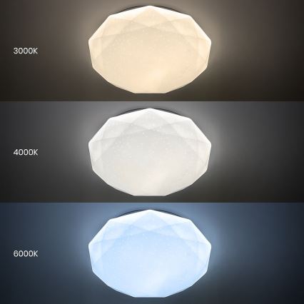 LED dimmelhető mennyezeti lámpatest HEX LED/72W/230V 3000-6000K átm. 50 cm fehér + távirányító