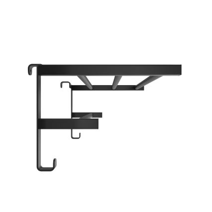 HF SHEFFIELD fürdőradiátorra szerelhető törölközőtartó, 52x28,4 cm, fekete