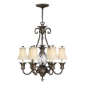 Hinkley - Csillár láncon PLANTATION 7xE14/40W/230V bronz