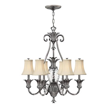 Hinkley - Csillár láncon PLANTATION 7xE14/40W/230V ezüst