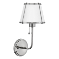 Hinkley - Fali lámpa CLARKE 1xE27/40W/230V fényezett króm/fehér