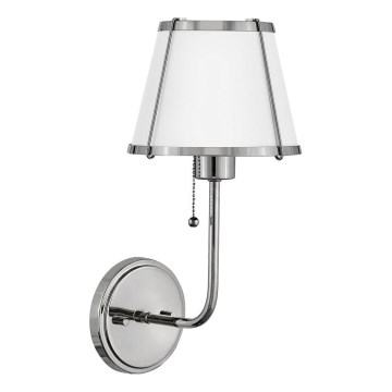 Hinkley - Fali lámpa CLARKE 1xE27/40W/230V fényezett króm/fehér