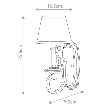 Hinkley - Fali lámpa PLYMOUTH 1xE14/60W/230V bronz