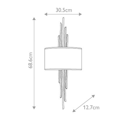 Hinkley - Fali lámpa SPYRE 2xE14/60W/230V szürke