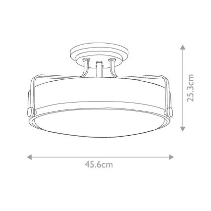Hinkley - Felületre szerelhető csillár HARPER 3xE27/60W/230V sárgaréz