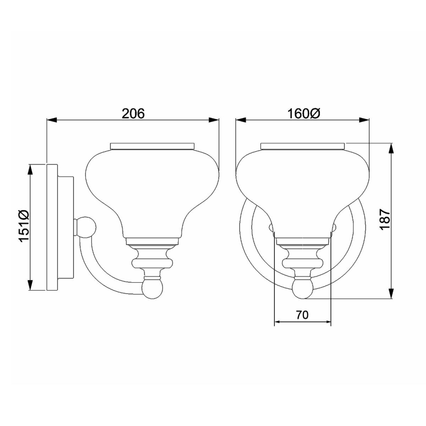 Hinkley - LED Fürdőszobai fali lámpa AINSLEY 1xG9/3W/230V IP44