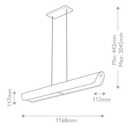 Hinkley - ARCO LED függeszték kábelen LED/43W/230V 3000K arany