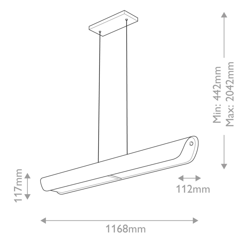 Hinkley - ARCO LED függeszték kábelen LED/43W/230V 3000K arany