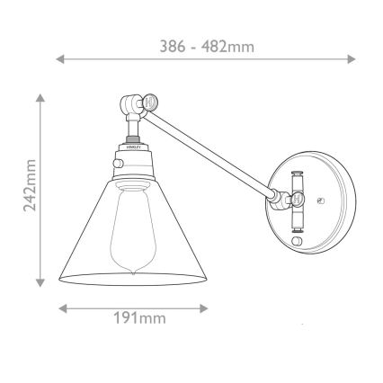Hinkley - Fali lámpa ARTI 1xE27/60W/230V réz