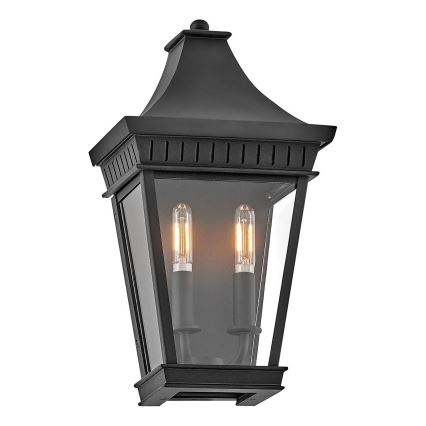 Hinkley - Kültéri fali lámpa CHAPEL HILL 2xE14/40W/230V IP44 fekete