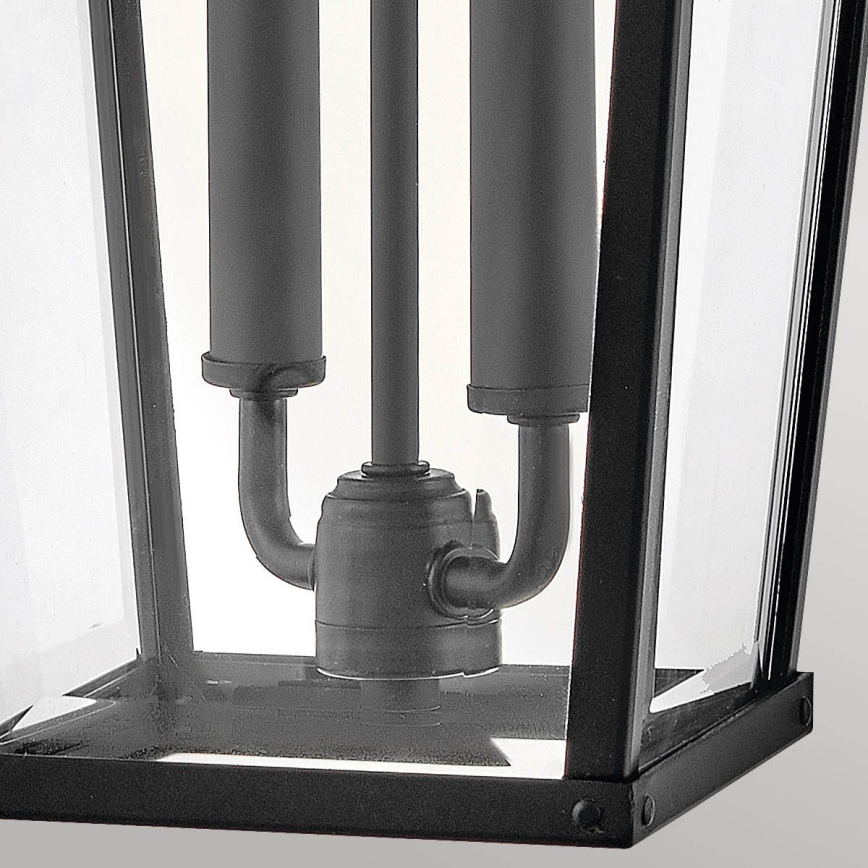 Hinkley - Kültéri fali lámpatest DAWSON L 2xE14/40W/230V IP44 fekete