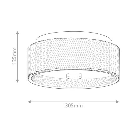 Hinkley Mennyezeti lámpa ELLE 2xE27/60W/230V átm. 30,5 cm fényezett króm