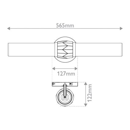 Hinkley - Fürdőszobai fali lámpa ELLISON 2xE27/40W/230V IP44 arany