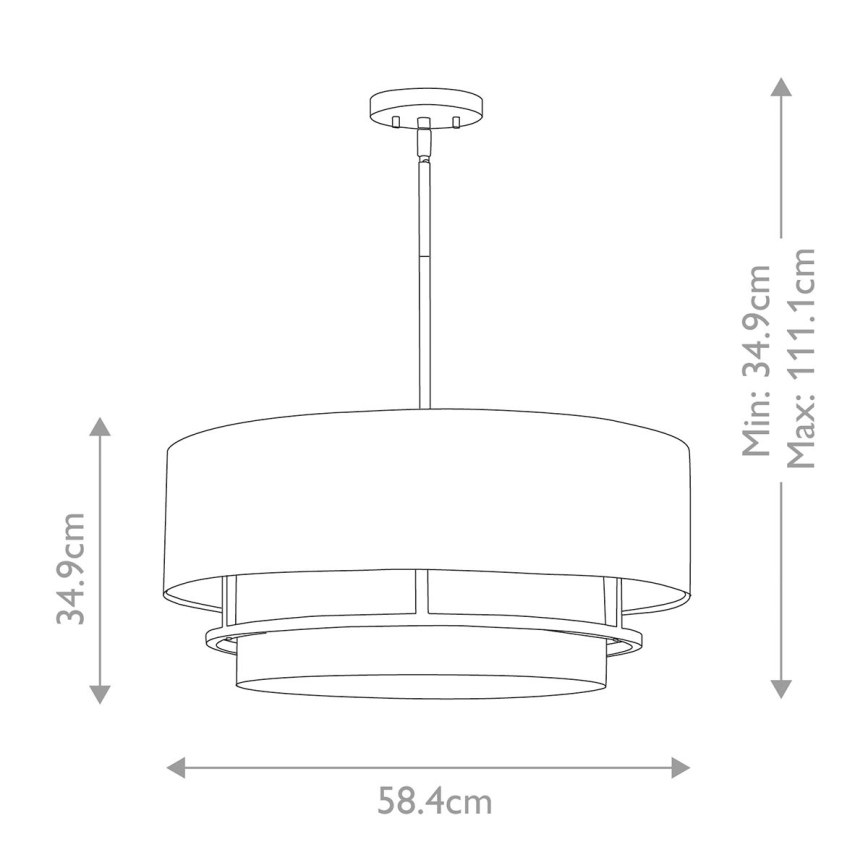 Hinkley - Felületre szerelt csillár GRAHAM 4xE14/40W/230V fekete